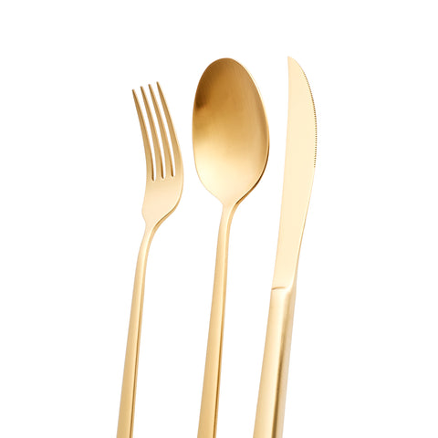 Karaca Tivoli Matte Gold 6-Personen 30-teiliges Besteckset