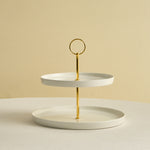 Karaca Salvare 2-tier cake stand, white