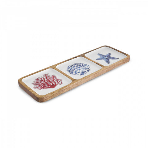 Karaca Home Mango Marin 3'lü Çerezlik 42cm