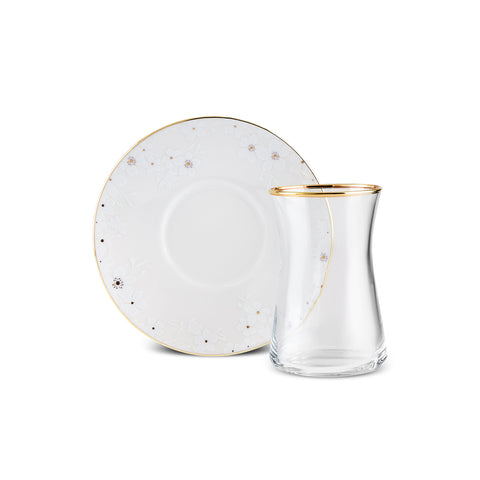 Karaca Fleur 12-Piece 6-Person Tea Set