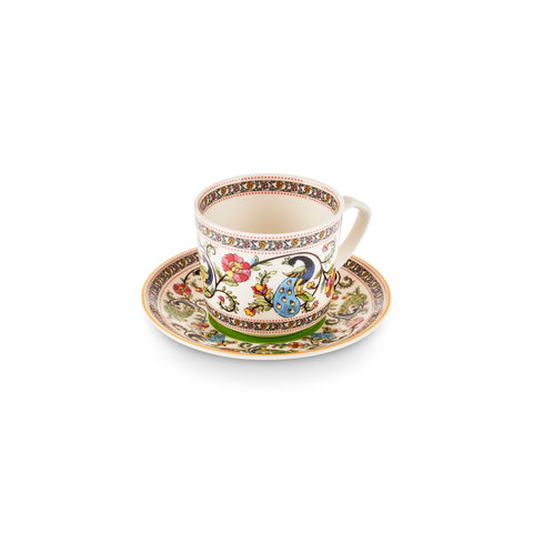Karaca Yasemen 6 Kişilik 12 Parça Bone China Espresso Türk Kahvesi Fincan Takımı, 80 ml, Çok Renkli