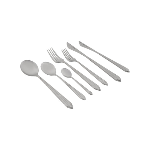 Karaca Rebellion 84-Piece Stainless Steel Cutlery Set for 12 People, Silver