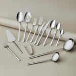 Karaca Halley 91-Piece Stainless Steel Cutlery Set with Serving Set for 12 People, Silver