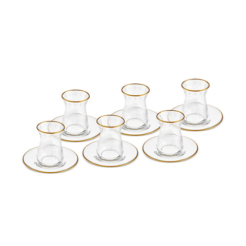 Karaca Gent 12-Piece Tea Set for 6 Persons