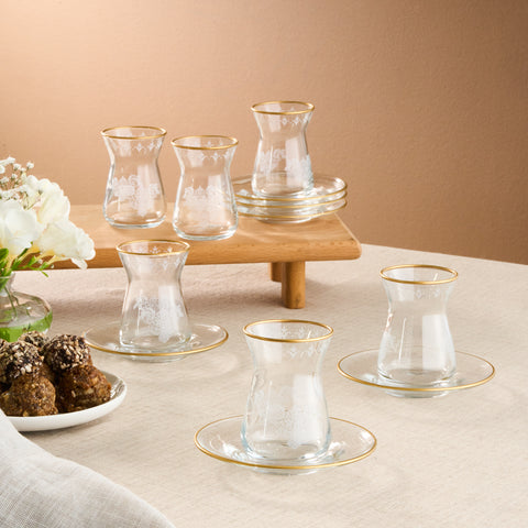Karaca Gent 12-Piece Tea Set for 6 Persons