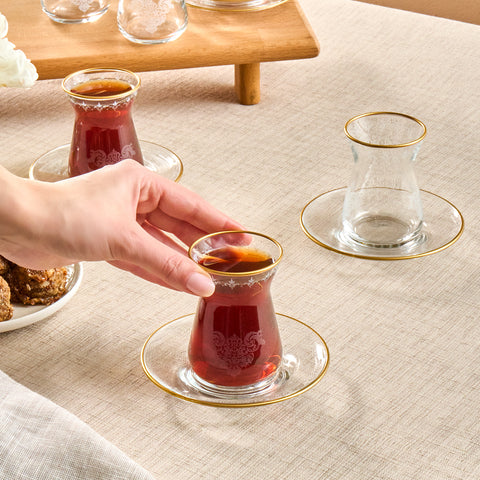 Karaca Gent 12-Piece Tea Set for 6 Persons