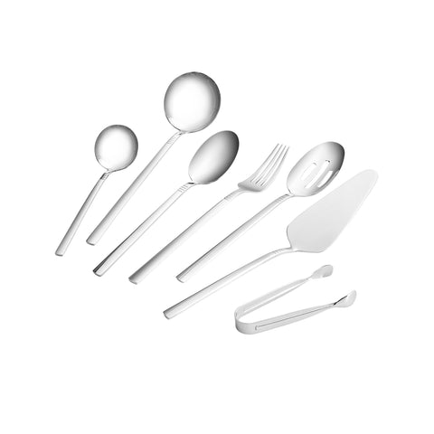 Karaca Nil 91-Piece Stainless Steel Cutlery Set with Serving Set, Silver