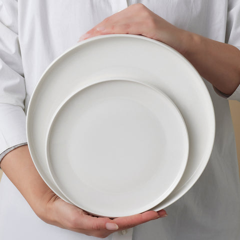 Karaca Stream Bone China Saturn 12-Piece Dinner Set for 4 People, White