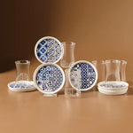 Karaca Portela 6 Kişilik 12 Parça Bone China Türk Çay Seti, 170 ml, Renkli