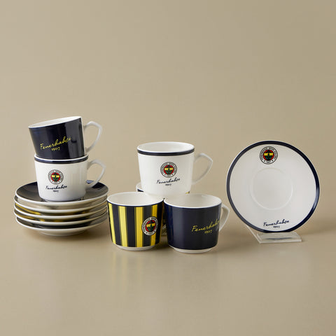 Karaca x Fenerbahçe Licensed 6-Person Coffee Cup Set 80 ml