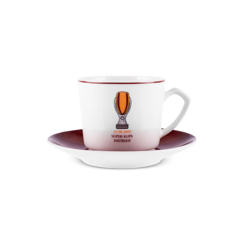 Karaca x Galatasaray Lizenziertes 6-Personen-Kaffeetassen-Set 80 ml