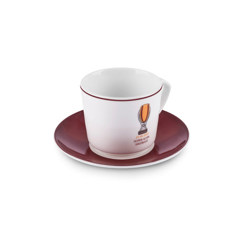 Karaca x Galatasaray Lizenziertes 6-Personen-Kaffeetassen-Set 80 ml