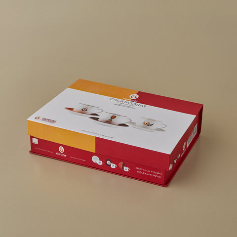 Karaca x Galatasaray Lizenziertes 6-Personen-Kaffeetassen-Set 80 ml