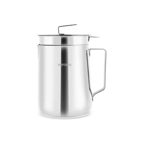 Karaca Minifry Fritteuse aus Edelstahl, 2 l, Silber