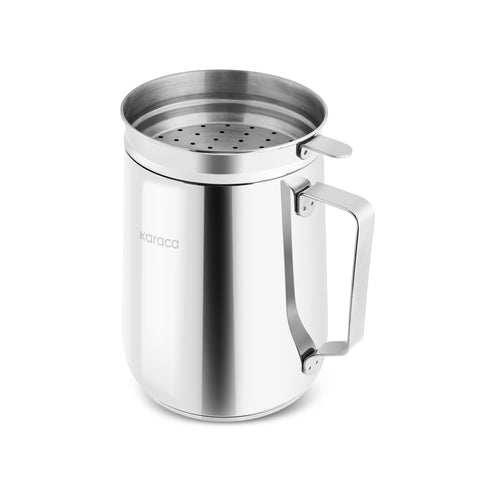Karaca Minifry Fritteuse aus Edelstahl, 2 l, Silber