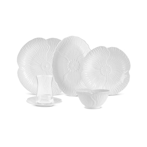 Karaca Forever Bone Floris 26-Piece Breakfast Set for 6 People