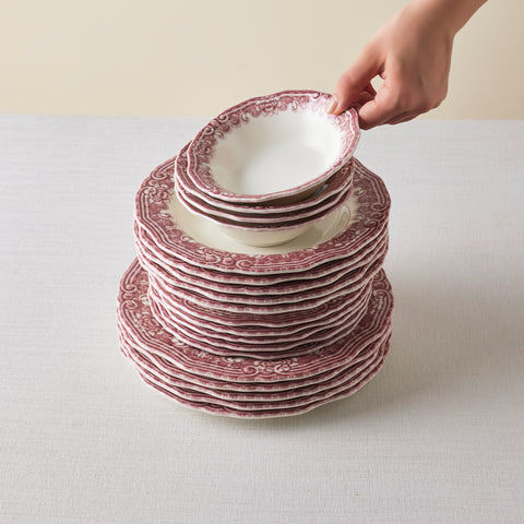 Karaca Bone China Rosie 24 Parça 6 Kişilik Yemek Takımı, Çok Renkli
