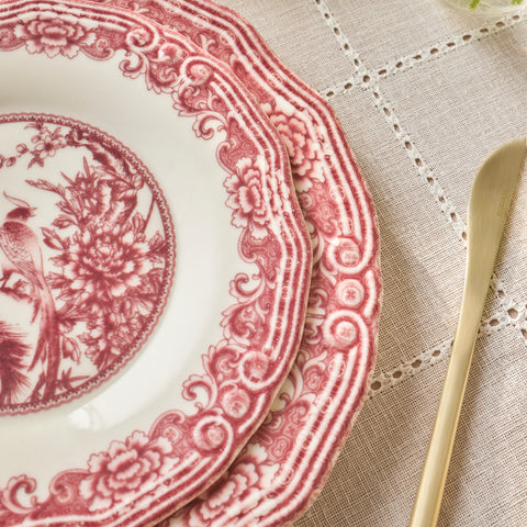 Karaca Bone China Rosie 24 Parça 6 Kişilik Yemek Takımı, Çok Renkli