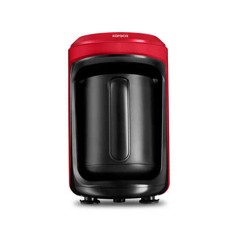 Karaca Hatır Hüps Türkiye – 5-Cup Turkish Coffee Machine with Milk Function and National Anthem, Flag Red