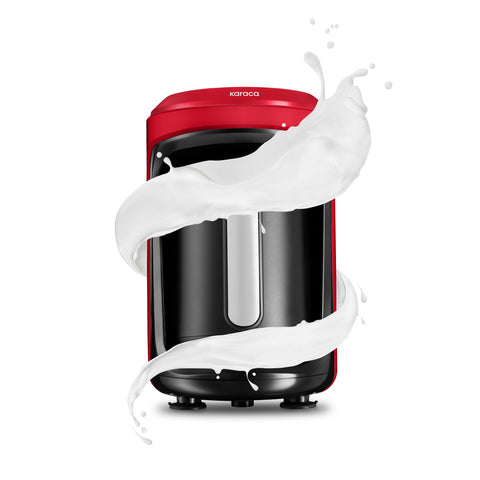 Karaca Hatır Hüps Türkiye – 5-Cup Turkish Coffee Machine with Milk Function and National Anthem, Flag Red