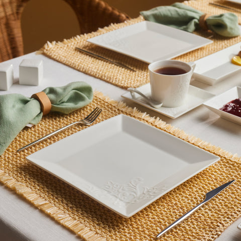 Karaca Trend Emboss Square Breakfast and Serveware Set, 32 Piece