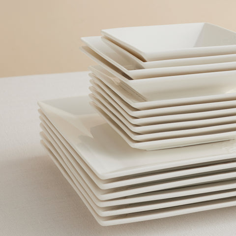 Karaca Trend Emboss Square Breakfast and Serveware Set, 32 Piece