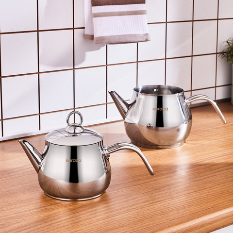Karaca Layla Turkish Tea Pot Set Metal