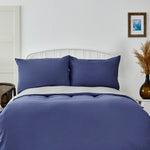 Karaca Home Bettwäsche-Set, Doppelbett, Marineblau/Grau