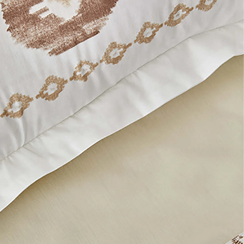 Karaca Home Neos Beige 100% Baumwolle Doppel Bettbezug Set