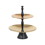 Karaca Home Moroccan 2-stöckiger Servierständer Gold 25,5 x 30 cm
