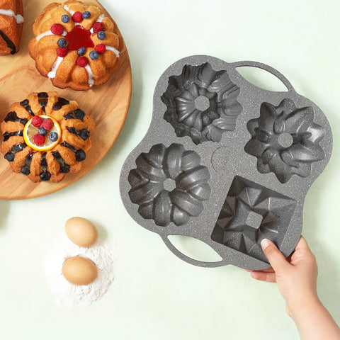 Karaca Cake Pro 4-teiliges Anthrazit Gießen Kuchenform