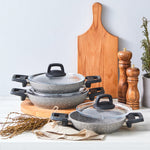 Karaca Hira Biogranit 6 Pieces Cookware Set Gray