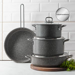 Karaca Biogranit Steel Plus 7 Piece Cookware Set Grey