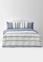 Karaca Home Dobby Dokuma %100 Pamuklu Nevresim Seti, Çift Kişilik, Beyaz-Indigo