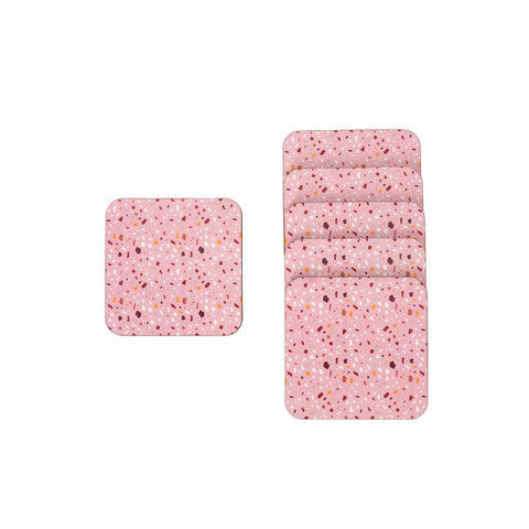 Karaca Home Terazzo 6-teilige Rosa Untersetzer