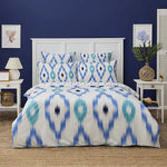 Nautica Home Ikat %100 Pamuk Nevresim Takımı, 135 × 200 cm, Beyaz-Mavi
