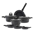 Karaca Bio Granite Eliz 10 Piece Cookware Set Black