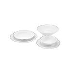 Karaca Daisy Platinum Wave Shape 27--Piece Dinnerware Set for 6-with Serving Bowl