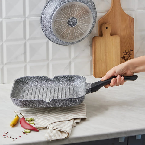 Karaca Serra Grau Biogranit Grillpfanne 28cm 