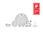 Karaca Streamline Salsa Fine Bone 6 Person Breakfast and Serveware Set, 26 Piece