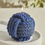 Karaca Home Rope Kerze 8 cm, Marineblau