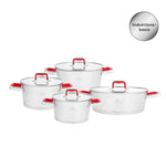 Karaca Merlot 8-Piece Steel Cookware Set