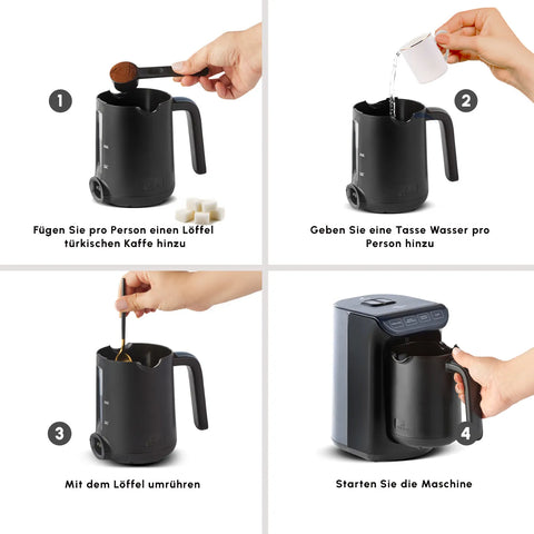 Karaca Hatır Kaffeemaschine mit Röstfunktion  Anthrazit, 535W