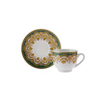 Karaca Zen Green Coffee Cup Set for 6 Person, 90 ml