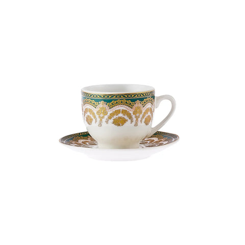Karaca Zen Grüner Kaffee Tasse Set für 6 Personen, 90 ml