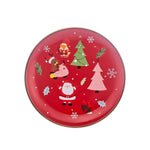 Karaca Christmas Porcelain Golden Line Side Plate, 21cm, Red