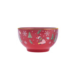 Karaca New Year Porselen Altın Şeritli Çorba Kasesi, 14cm, Kırmızı 