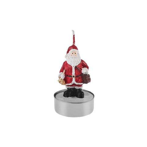 Karaca Weihnachten Santa 3 Teilig Kerze, 18.5x6.7cm, Rot