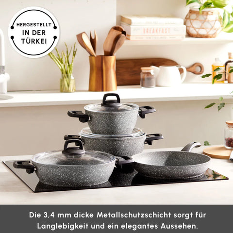 Karaca Gris BioGranit Kochtopf-Set 7- teilig