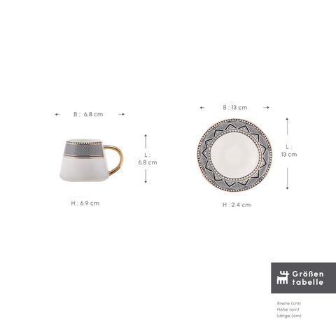 Karaca Globe Kaffeeservice für 6 Personen